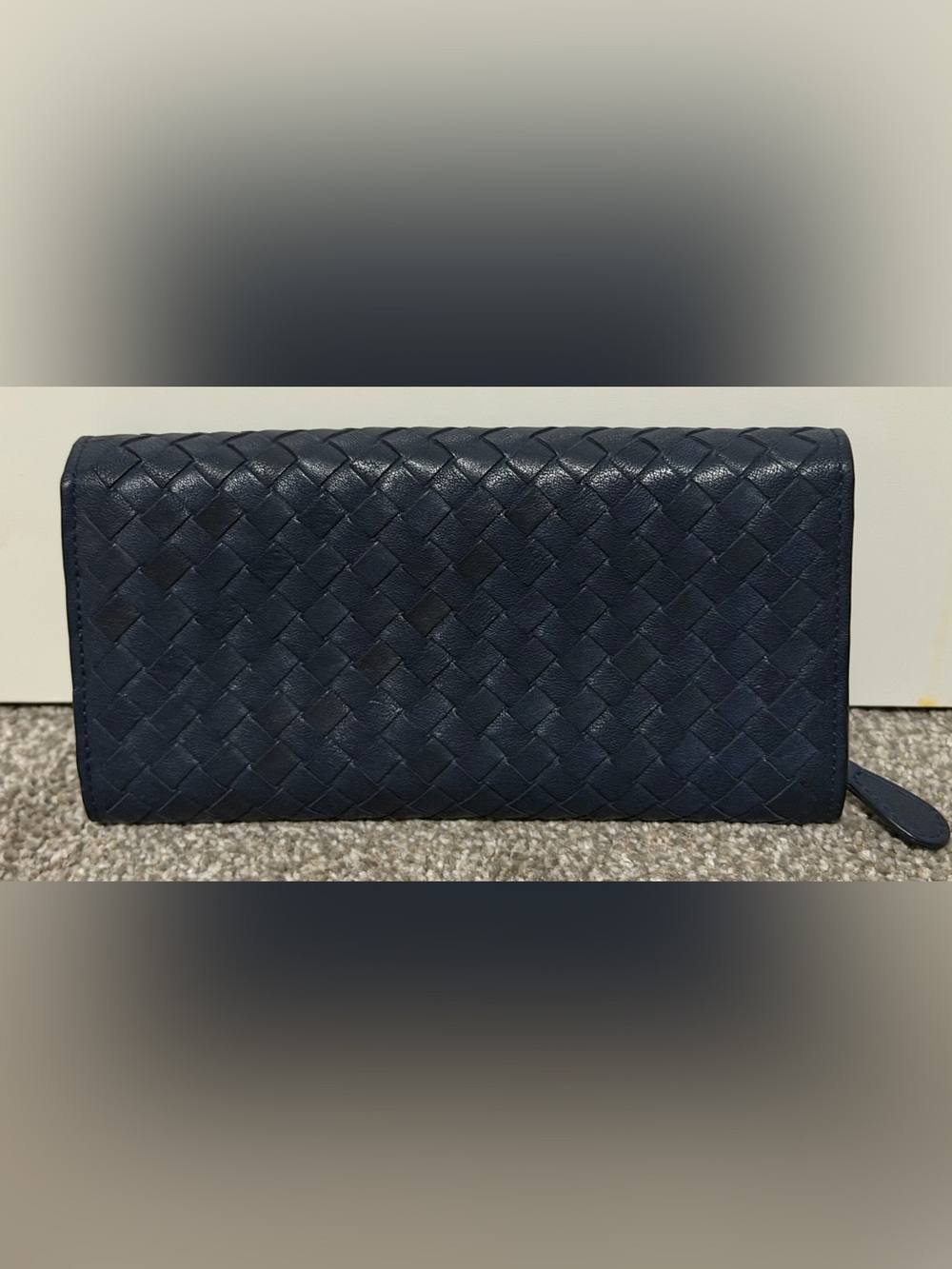 Bottega Veneta Long Wallet - Navy Blue